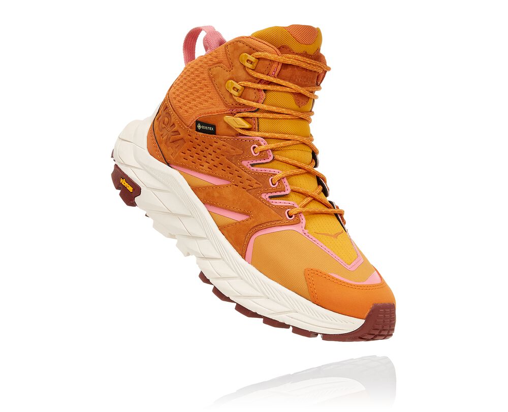 Hoka One One Anacapa Mid GORE-TEX Vandringskängor Dam Orange/Guld Gula - SE-5201389